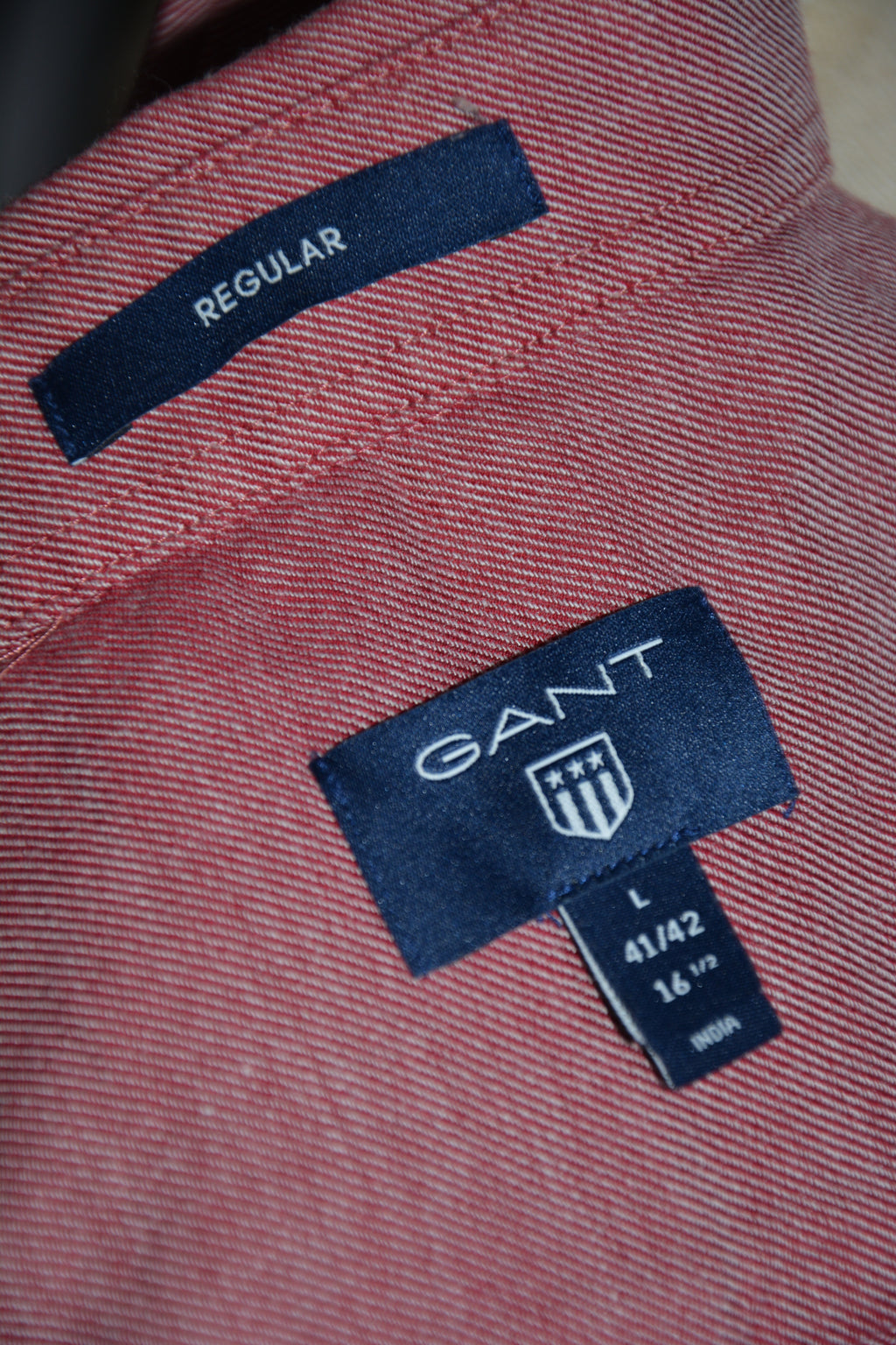 Chemise regular rouge chiné