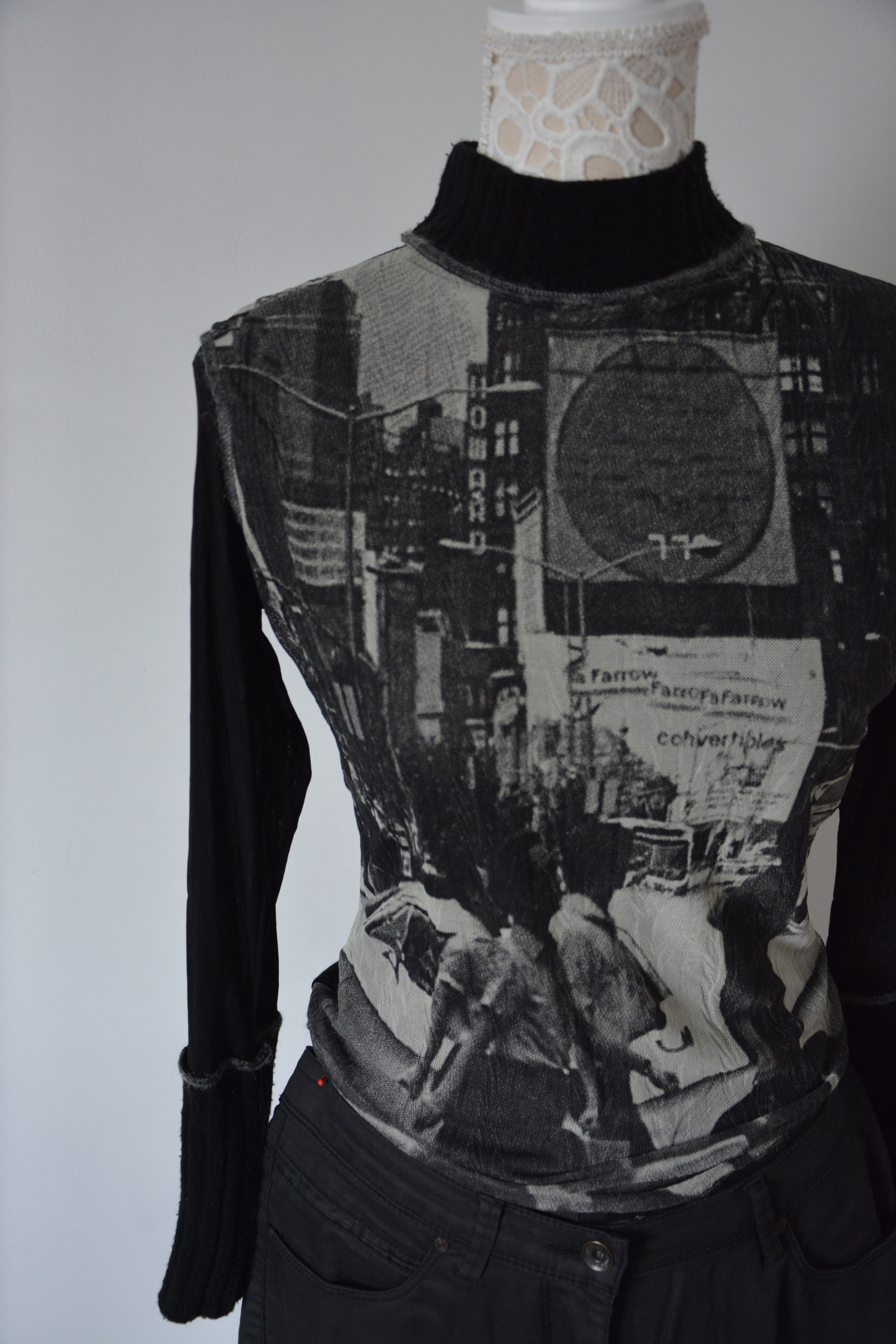 Tshirt mesh à imprimé vintage