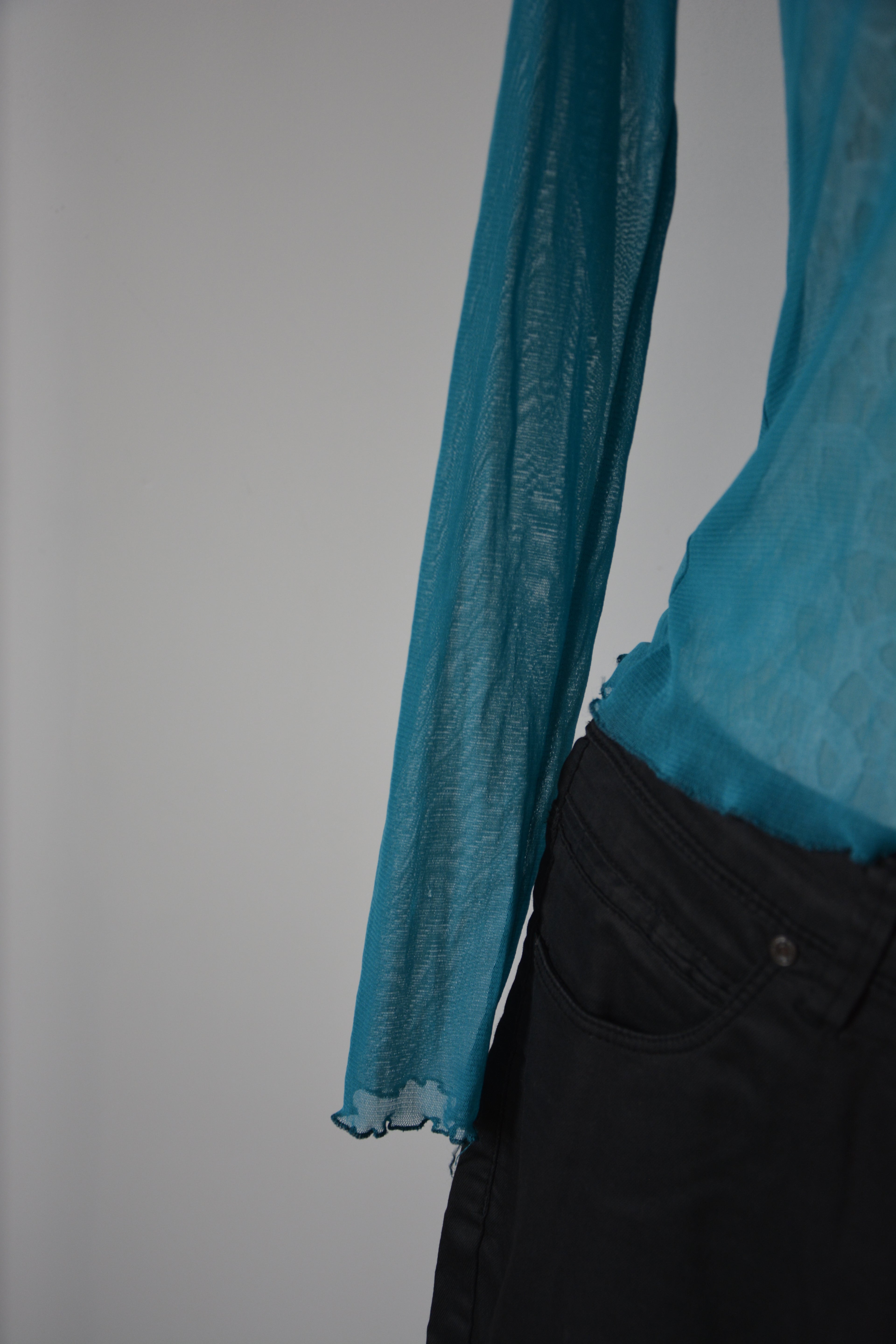 Tshirt mesh bleu flashy - Fabriqué en France