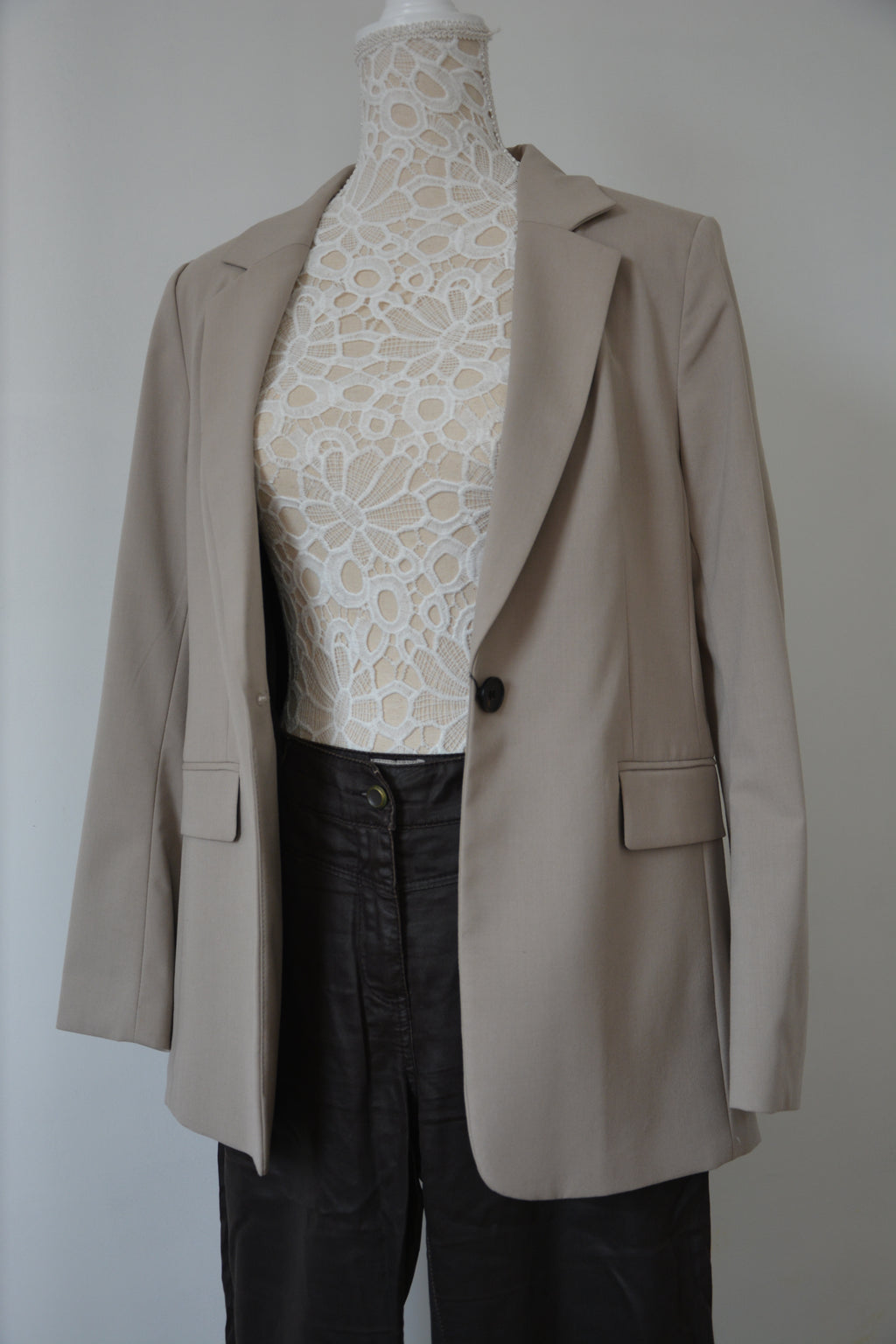 Blazer cintré beige