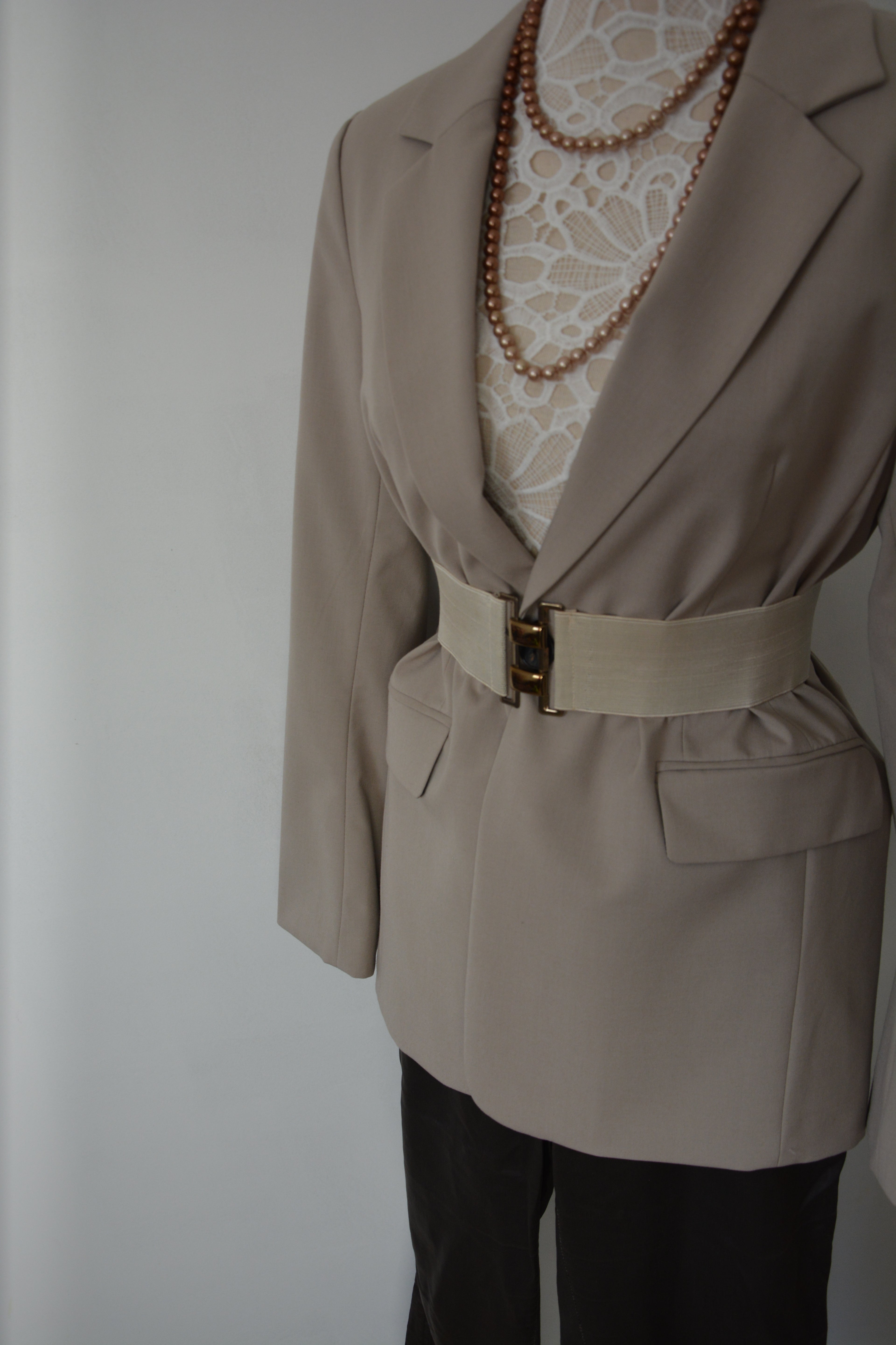 Blazer cintré beige