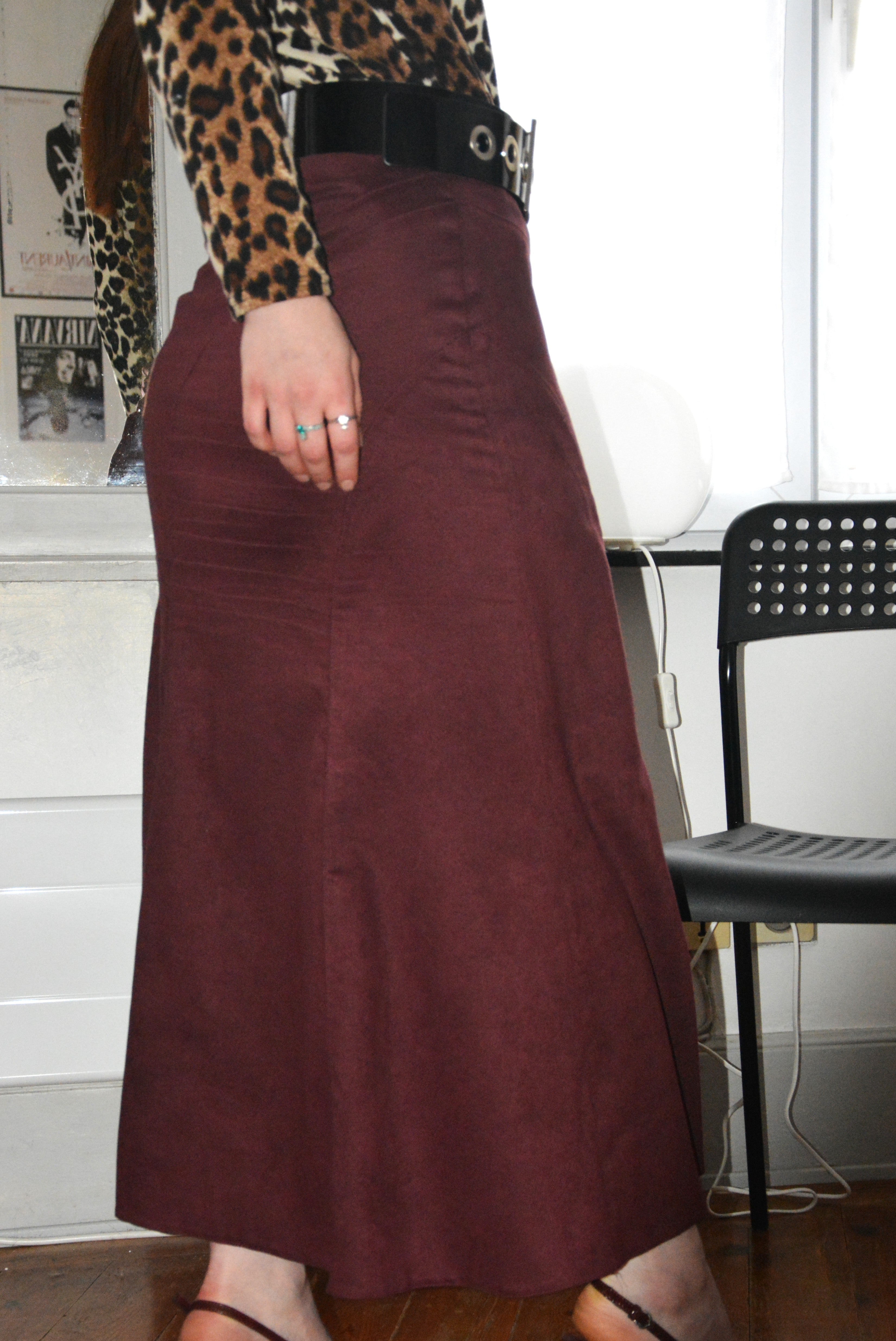 Jupe longue bordeaux