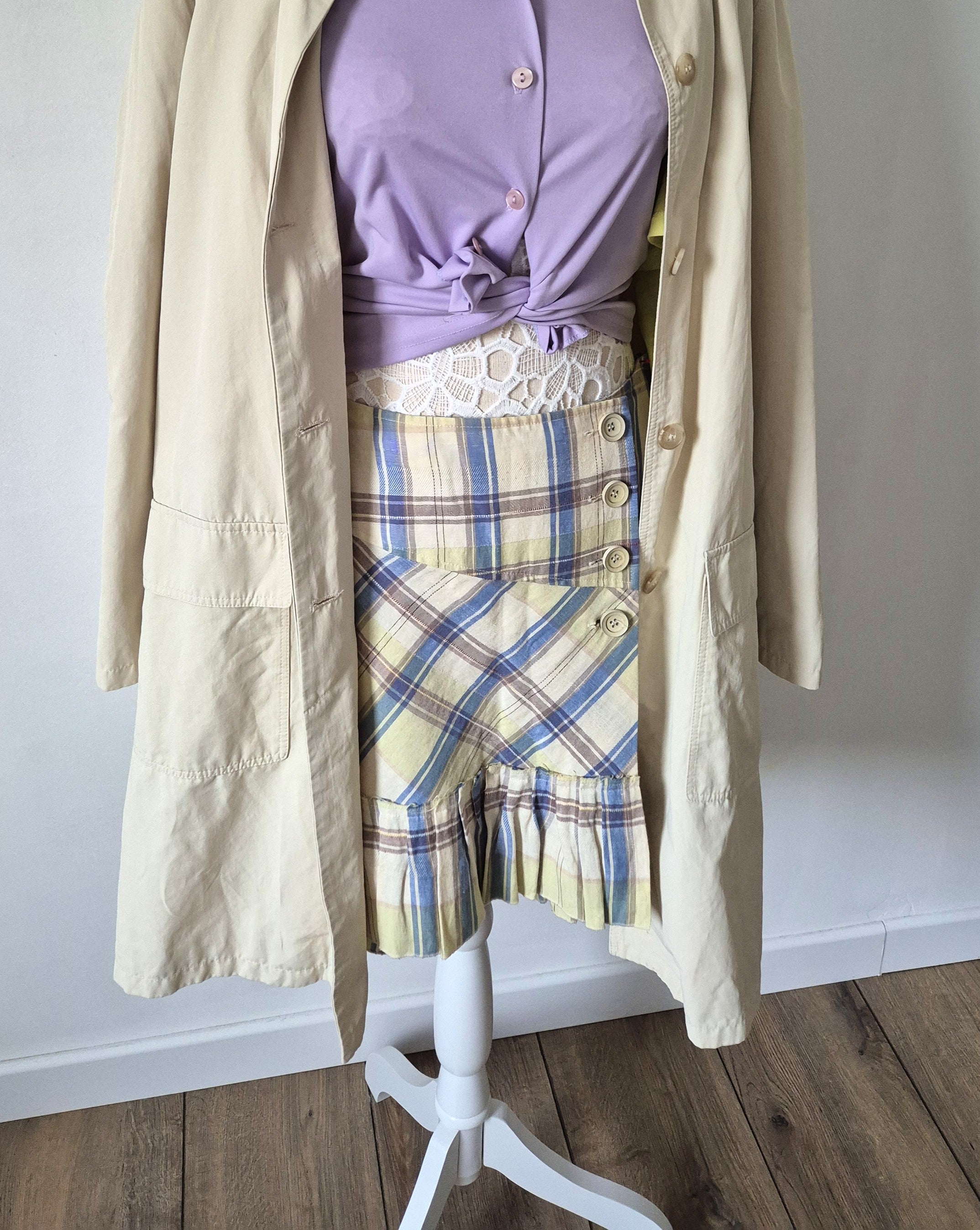 Jupe à carreaux pastel