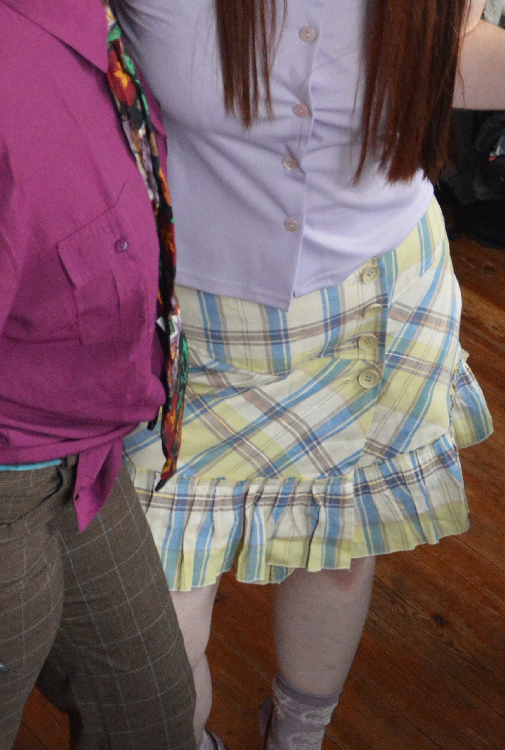 Jupe à carreaux pastel