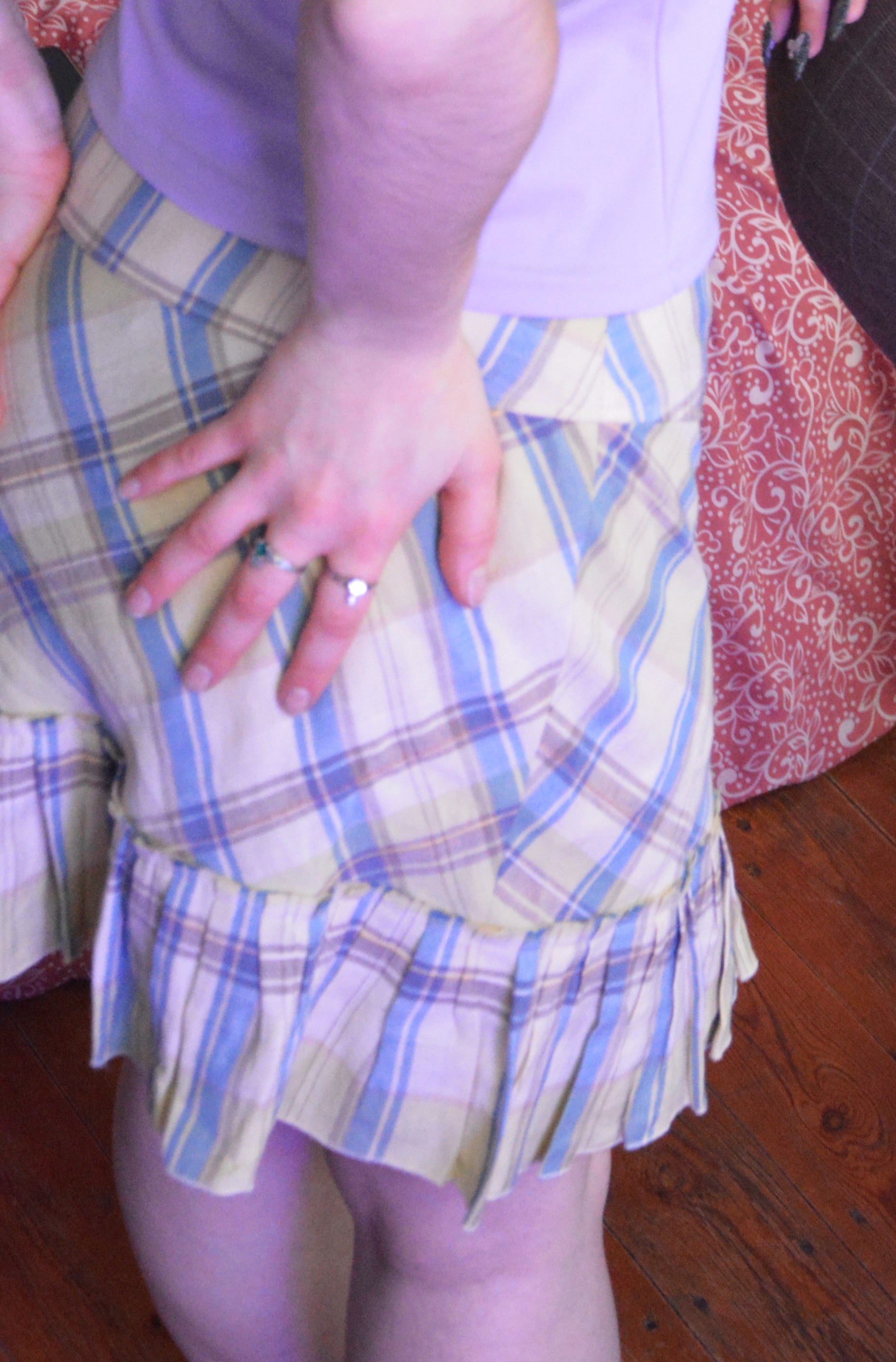 Jupe à carreaux pastel